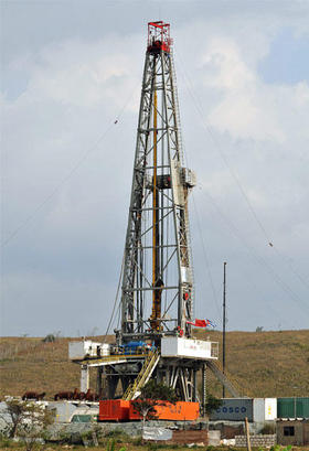 Un pozo de petróleo ubicado en la costa norte de La Habana, el 5 de abril de 2011