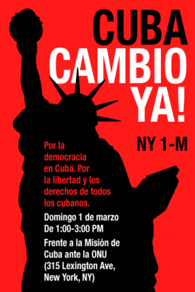 Cartel de la protesta. (Belascoaín y Neptuno)