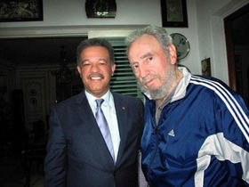 Leonel Fernández y Fidel Castro. (presidencia.gov.do)