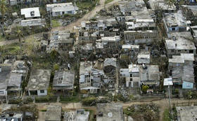 Vista aérea de los daños causados por Gustav en Isla de Pinos. (AP)