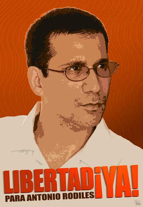 Imagen de la campaña #FreeRodiles que recorre las redes sociales demandando la liberación del activista
