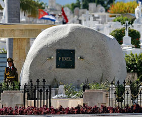 La tumba de Fidel Castro en el cementerio de Santa Ifigenia, en Santiago de Cuba