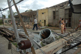 Destrucción tras el paso del huracán Sandy por Holguín en 2012