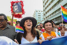 Mariela Castro participa en una conga gay contra la homofobia en Cuba