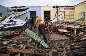Destrozos causados por el paso del huracán Matthew en Baracoa, provincia de Guantánamo, Cuba