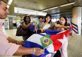 Médicos cubanos que fueron parte del plan «Más Médicos» en Brasil, en esta foto de archivo