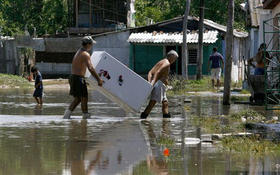 Batabanó, La Habana, tras el paso de Gustav. (AP)