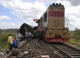 Foto de archivo de un accidente de trenes ocurrido en Camagüey