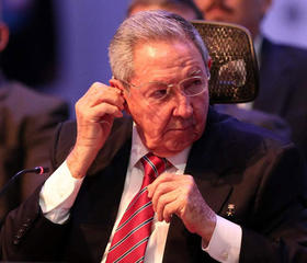 El mandatario de Cuba, Raúl Castro, durante la inauguración de la III Cumbre de la Comunidad de Estados Latinoamericanos y Caribeños (CELAC) el miércoles 28 de enero de 2015, en Belén, Costa Rica