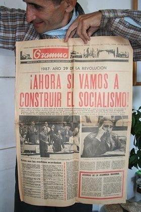 Edición del diario Granma con discurso de Fidel Castro del año 1987