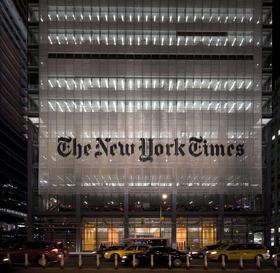 Edificio del diario The New York Times en Nueva York