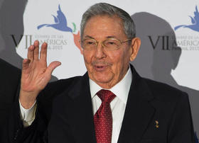 El gobernante cubano Raúl Castro participa en la Cumbre de las Américas