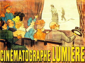 Cartel de exhibición del cinematógrafo Lumière