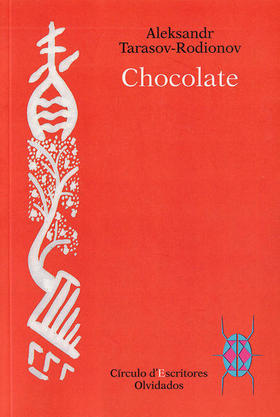 Cubierta de la novela Chocolate, de Aleksandr Tarasov-Rodionov