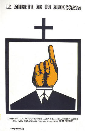 Afiche del filme La muerte de un burócrata, diseñado por Alfredo Rostgaard