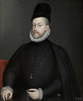 Felipe II, cuadro de Alonso Sánchez Coello. Felipe II, cuadro de Alonso Sánchez Coello