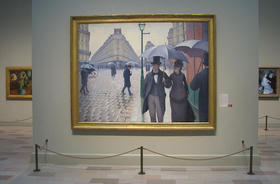 El cuadro Rue de Paris; temps de pluie en el Art Institute of Chicago. El cuadro Rue de Paris; temps de pluie en el Art Institute of Chicago