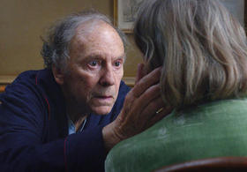 Los actores Jean-Louis Trintignant y Emmanuelle Riva en la película Amour