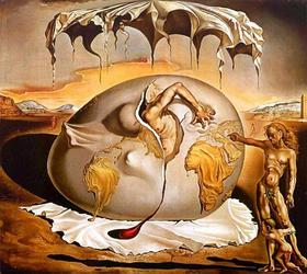 Niño geopolítico observando el nacimiento del nuevo hombre, de Salvador Dalí