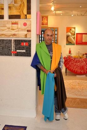El pintor cubano Lázaro Reynaldo. Foto de Jorge González. 