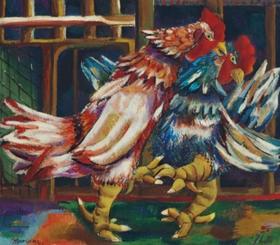 Pelea de gallos, de Mariano Rodríguez