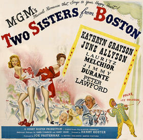 Cartel publicitario de Two Sisters from Boston. Cartel publicitario de Two Sisters from Boston