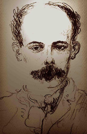 Martí, de José Luis Fariñas (imagen tomada de Cubadebate)