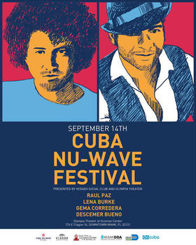 Anuncio del Festival Cuba-Nu Wave en Miami
