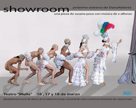 Cartel anunciador de la obra Showroom