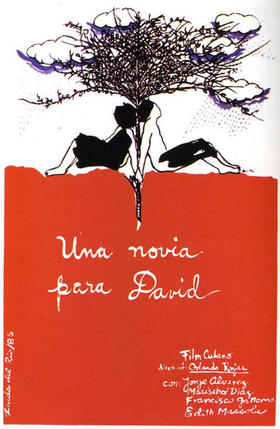 Cartel de “Una novia para David”, diseñado por Zaida del Río