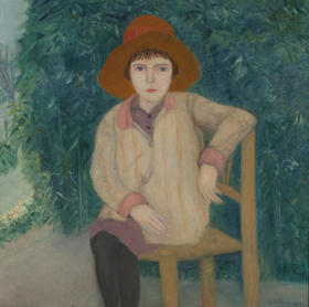 La niña sentada, del pintor argentino Augusto Schiavoni, 1929