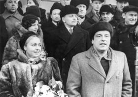 Rafael Alberti y María Teresa León en uno de sus viajes a la Unión Soviética