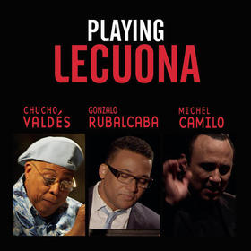 Portada del disco Playing Lecuona. Portada del disco Playing Lecuona