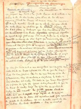 “Narración de domingo”, manuscrito del poeta cubano Eliseo Diego