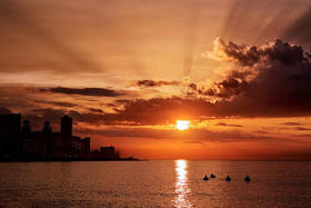 Puesta de sol en La Habana