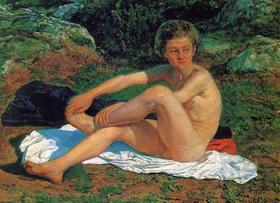 Muchacho desnudo, cuadro del pintor Alexander Ivanov