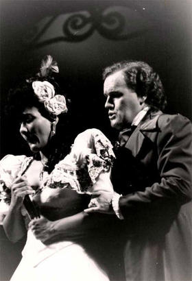 Alina Sánchez y Adolfo Casas, en una escena del montaje dirigido por Roberto Blanco en 1979