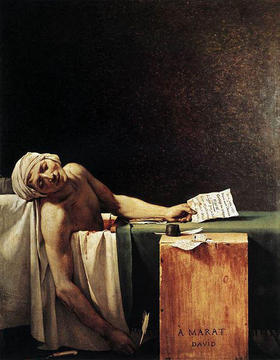 La muerte de Marat, de David.