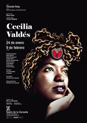 Cartel de la Cecilia Valdés presentada recientemente en Madrid