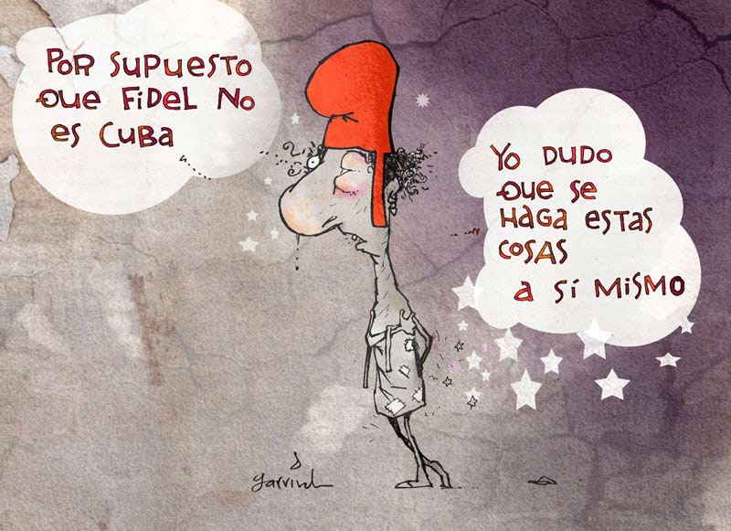 Cuba es de Fidel, caricaturas de Garrincha