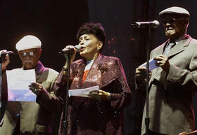 Pío Leiva, Omara Portuondo e Ibrahim Ferrer, miembros fundadores del Buena Vista Social Club, en esta foto de archivo. Pío Leiva, Omara Portuondo e Ibrahim Ferrer, miembros fundadores del Buena Vista Social Club, en esta foto de archivo