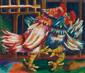 Pelea de gallos, de Mariano Rodríguez