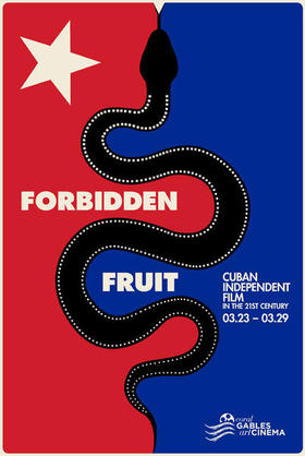 Cartel del ciclo La fruta prohibida, diseño de Andrés Ungaro