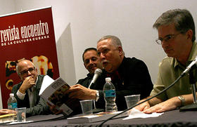 Antonio José Ponte, Pablo Díaz Espí, Paquito D'Rivera y Gustavo Pérez Firmat