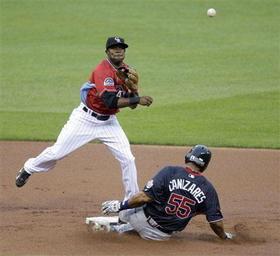 Bárbaro Cañizares, durante el Juego de Futuros Todos Estrellas, en el Busch Stadium, en St. Louis, el 12 de julio de 2009.