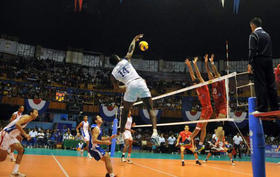 La selección cubana de voleibol en una imagen de archivo