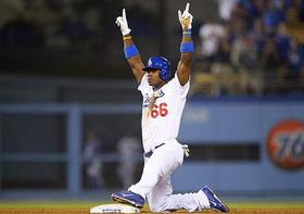 El pelotero cubano Yasiel Puig