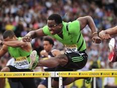 Dayron Robles, durante la London Diamond League, en Londres, el 5 de agosto de 2011. 