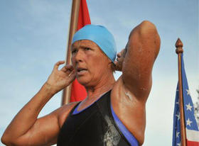 La nadadora estadounidense Diana Nyad