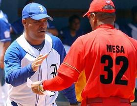 Victor Mesa y Lázaro Vargas, directores de los equipos Matanzas e Industriales